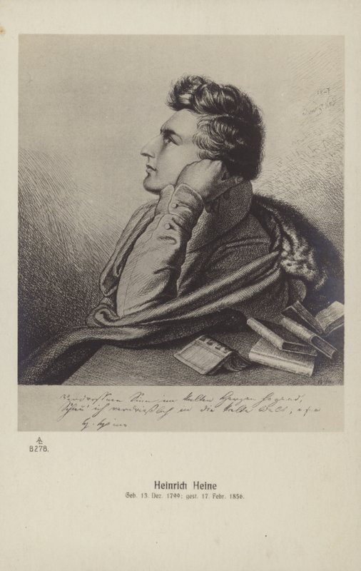 Heinrich Heine (1797-1856), German poet by German School