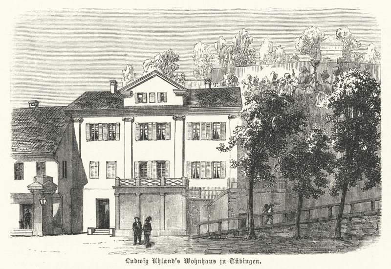 Home of German Poet, Philologist and Literary Historian Ludwig Uhland, Tubingen by German School