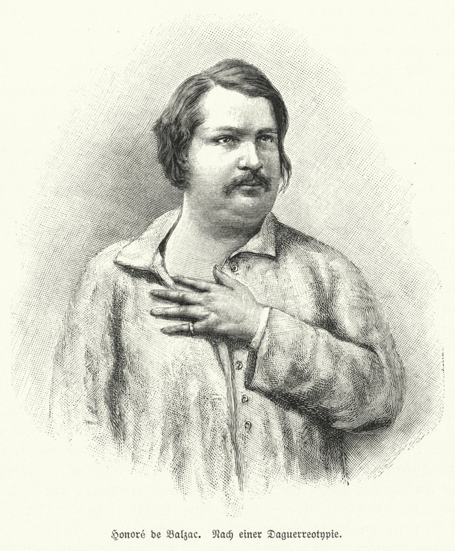 Honore de Balzac, French novelist and playwright by German School