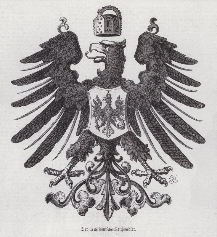 Imperial eagle, new emblem of Germany by German School