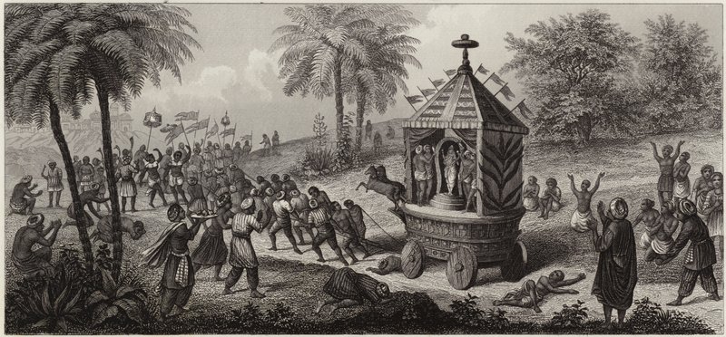 Indian procession by German School
