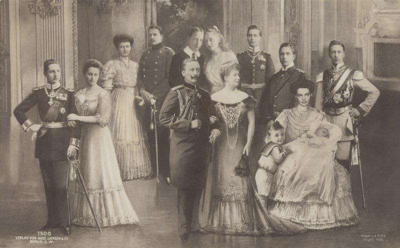 Kaiser Wilhelm II of Germany and His Family by German School