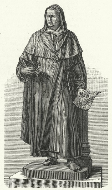 Monument to the German Saint Albertus Magnus at his birthplace of Lauingen, Bavaria by German School