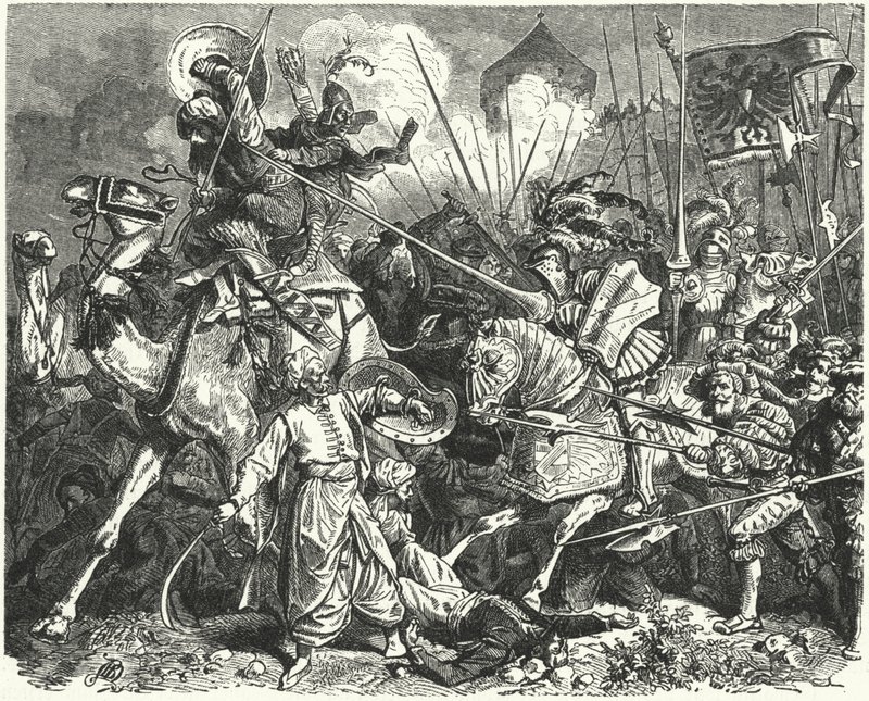 Nicholas, Count of Salm, fighting the Turks at the Siege of Vienna by German School