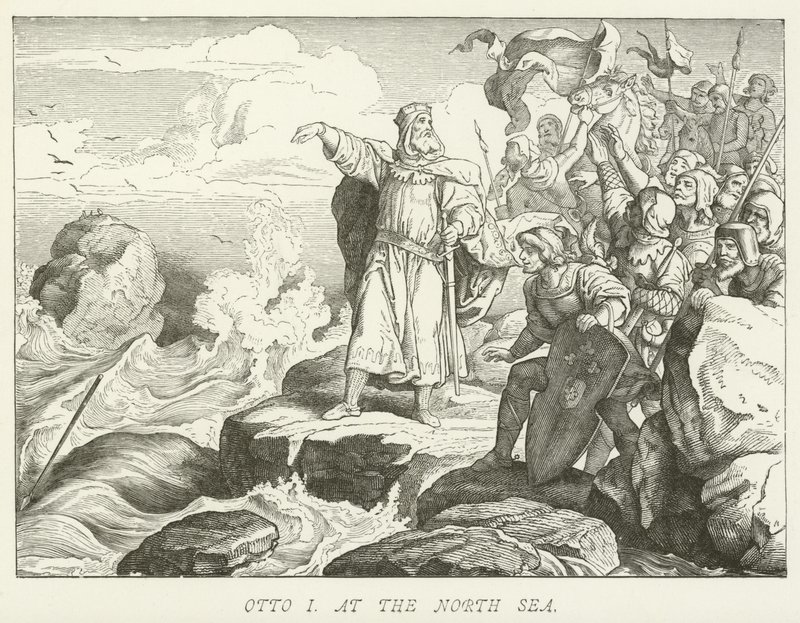 Otto I at the North Sea by German School