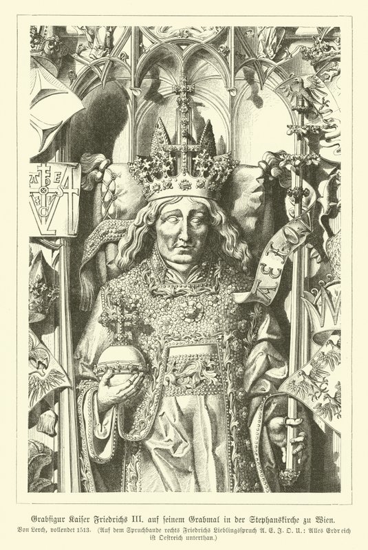 Portrait of the Holy Roman Emperor Frederick III, from His Tomb in the St Stephen