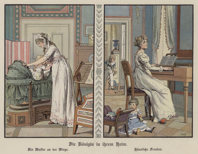 Queen Louise of Prussia at Home by German School