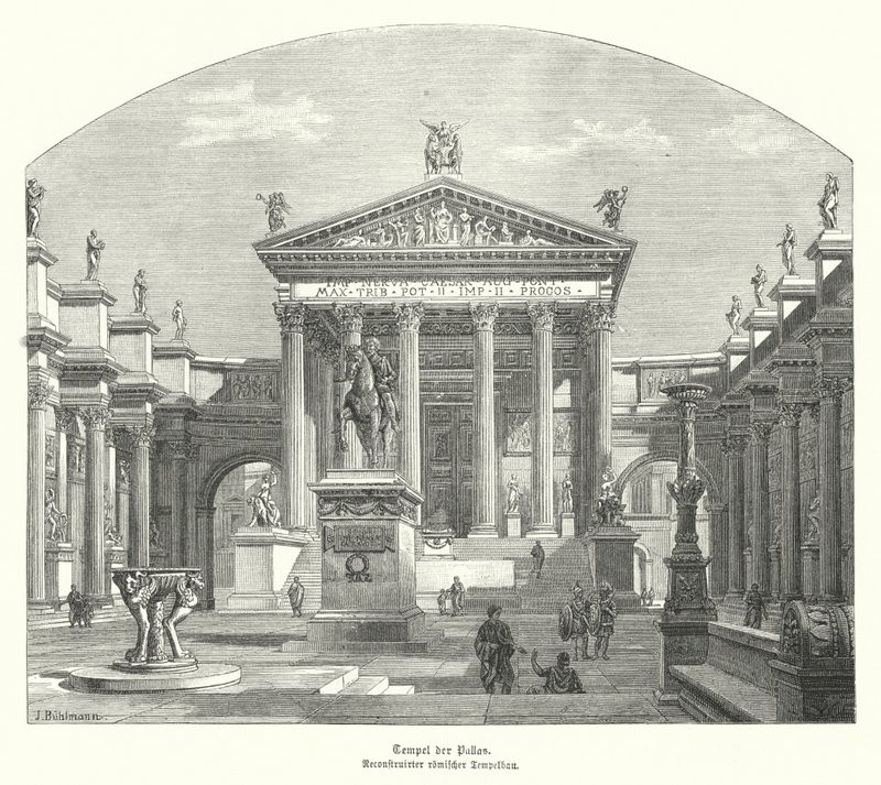 Roman Temple of Pallas by German School
