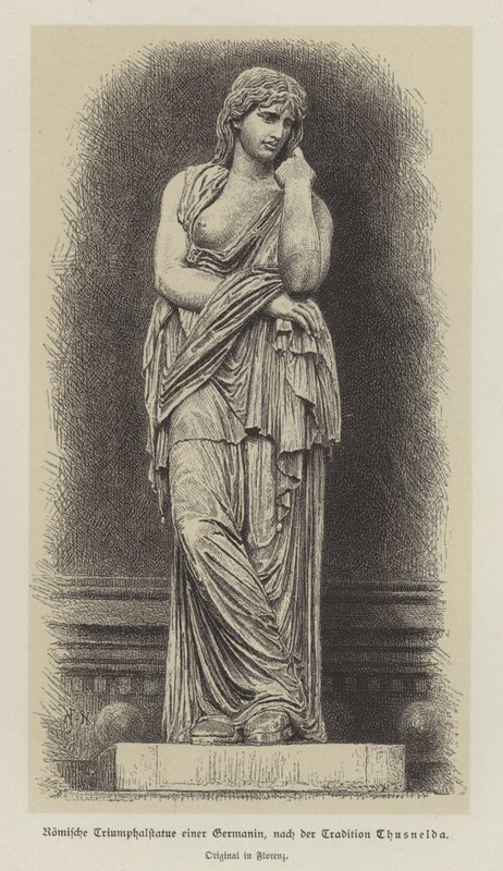 Roman triumphal statue of a Germanic woman by German School