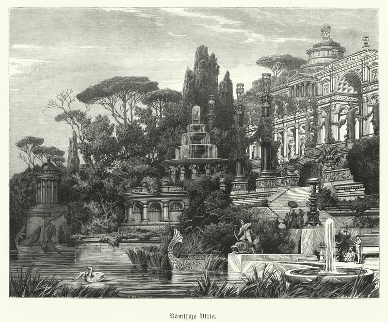 Roman villa by German School
