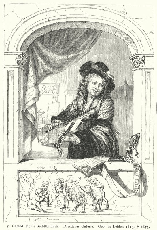 Self-Portrait of the Dutch Golden Age Painter Gerrit Dou by German School