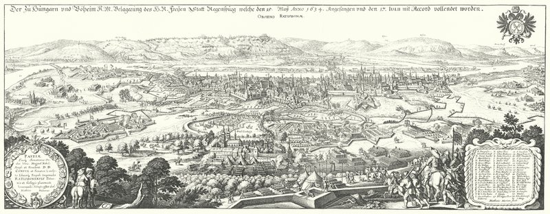 Siege of Regensburg by German School