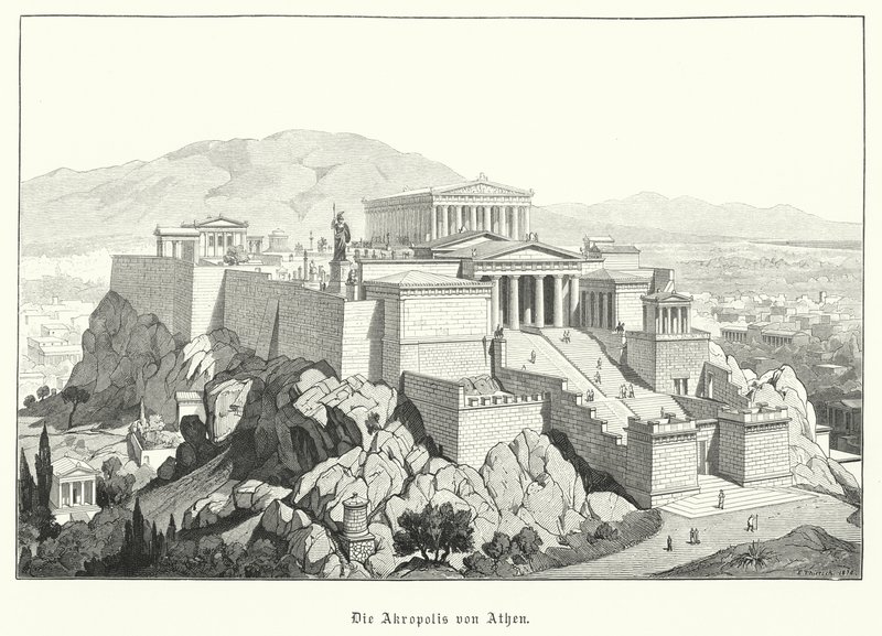 The Acropolis of Athens, Ancient Greece by German School