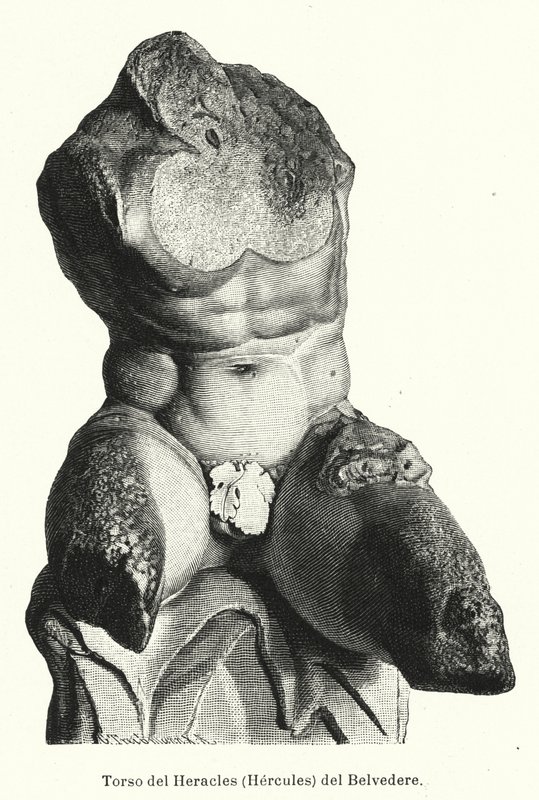 The Belvedere Torso, Roman sculpture traditionally believed to be a representation of Hercules by German School