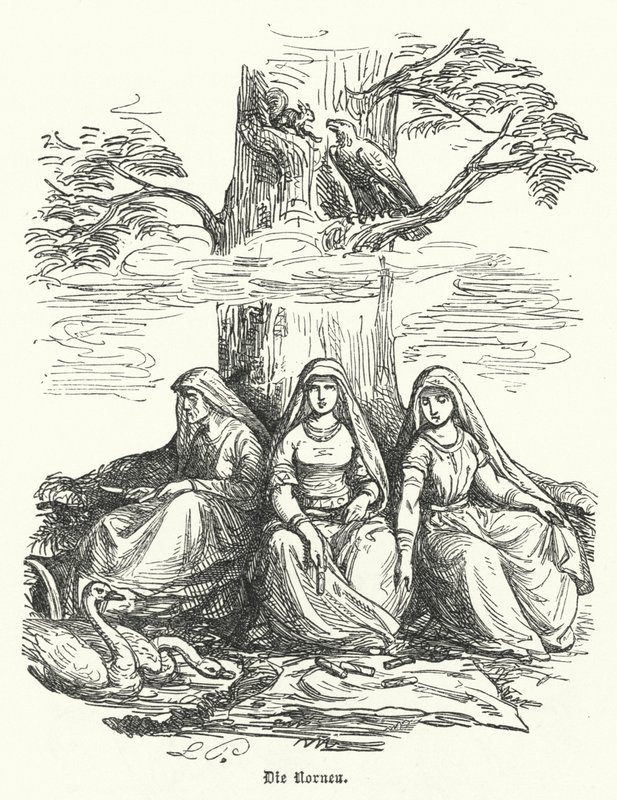The Norns, Female Beings of Norse Mythology by German School