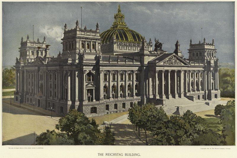 The Reichstag Building in Berlin by German School