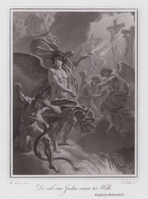 The Soul of Judas on Its Way to Hell (engraving) by German School