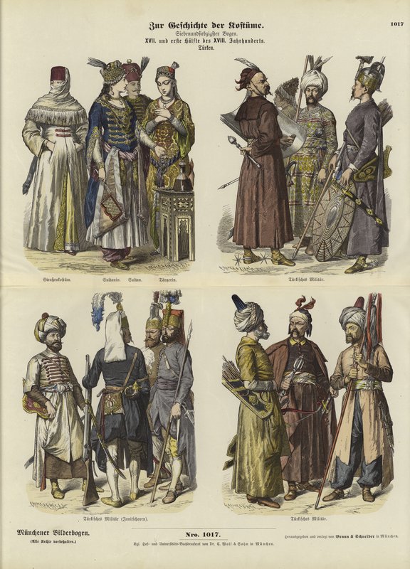 Turkish Costumes, 17th and First Half of 18th Century by German School
