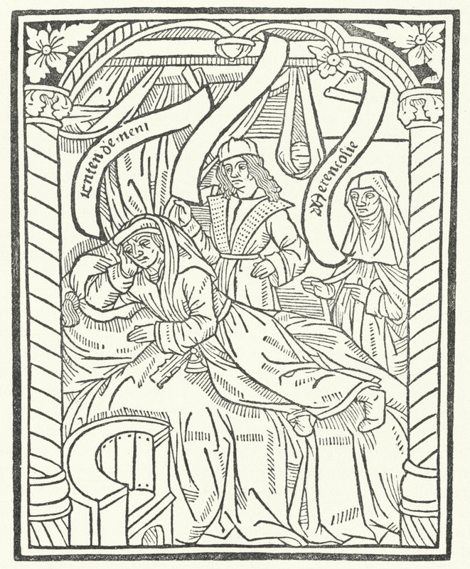 Woodcut from the First Edition of works by Alain Chartier by German School