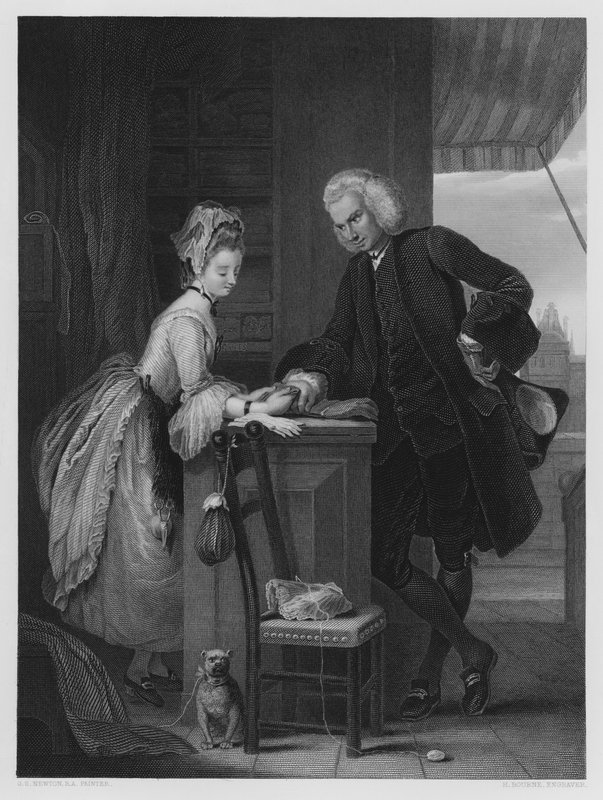Yorick and the Grisette, from the picture in the Vernon Gallery by Gilbert Stuart (after) Newton