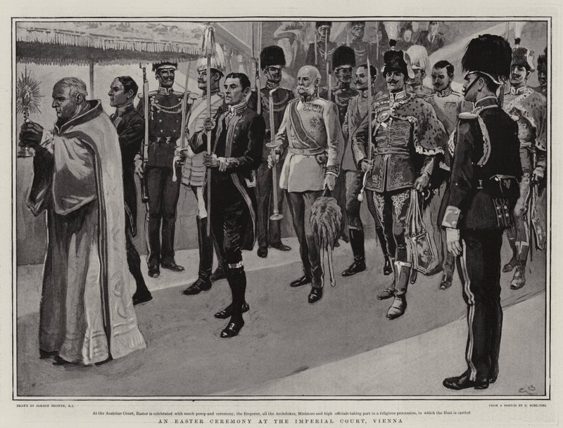An Easter Ceremony at the Imperial Court, Vienna by Gordon Frederick Browne