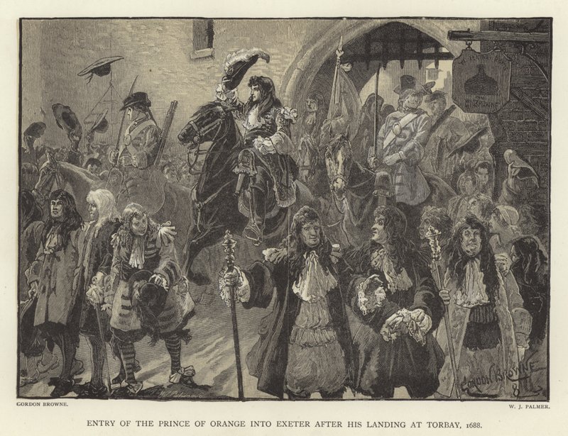 Entry of the Prince of Orange into Exeter After His Landing at Torbay, 1688 by Gordon Frederick Browne