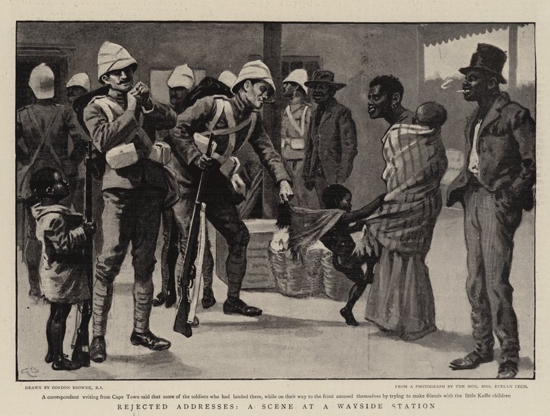 Rejected Addresses, a Scene at a Wayside Station by Gordon Frederick Browne