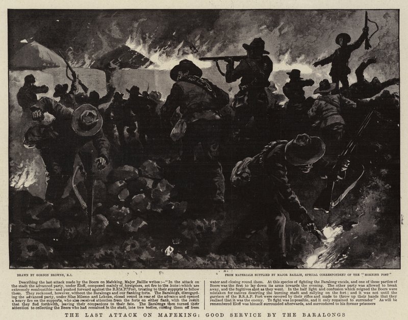 The Last Attack on Mafeking, Good Service by the Baralongs by Gordon Frederick Browne