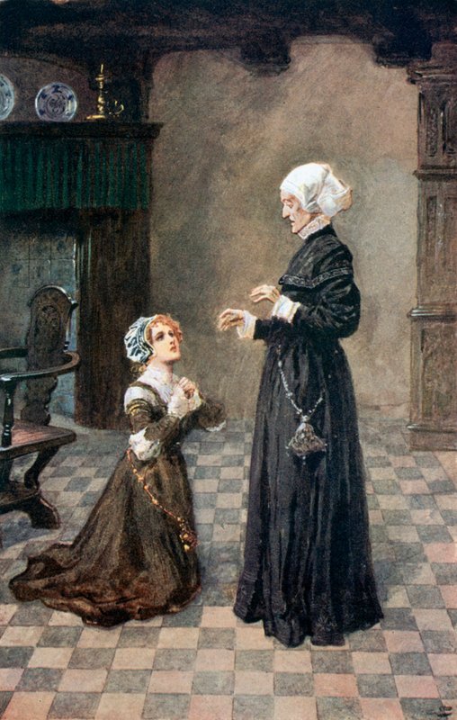 Began to Pray Piteously to Her for Pardon by Gordon Frederick Browne