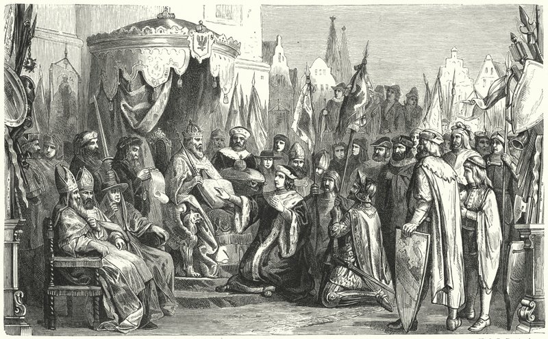 Investiture of Frederick I as Margrave of Brandenburg by Gustav Bartsch