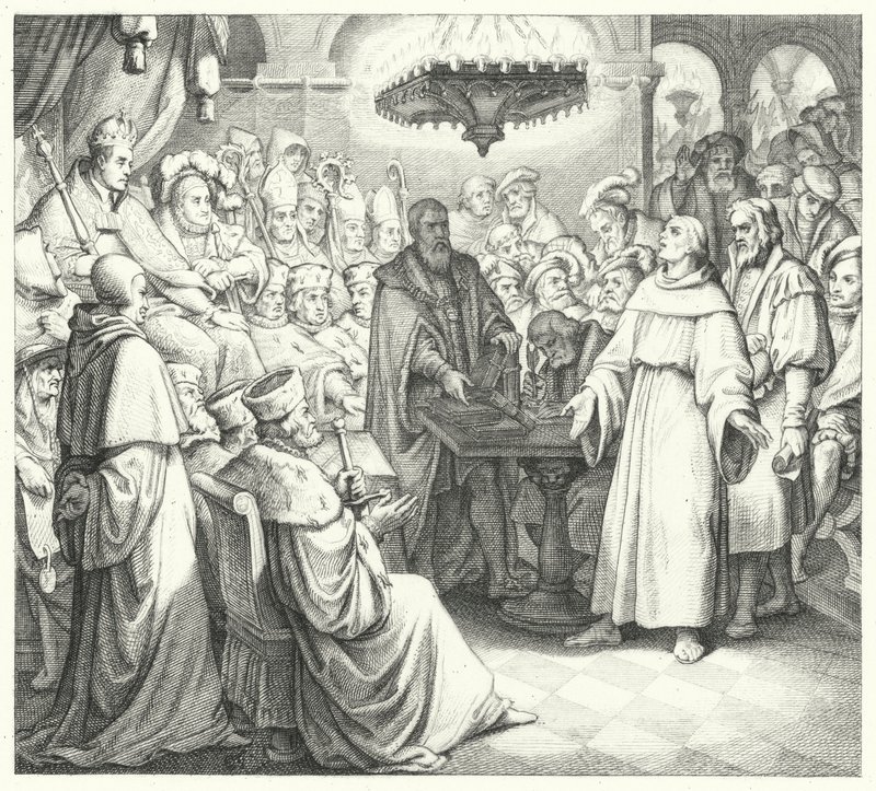 Martin Luther appears before Emperor Charles V at the Diet of Worms by Gustav Ferdinand Leopold Konig
