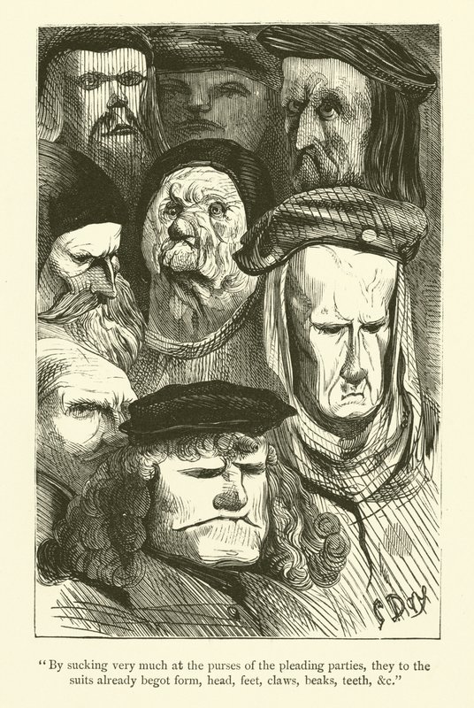 Illustration for the Works of Rabelais by Gustave after Dore