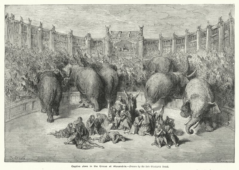 Captive Jews in the Circus at Alexandria by Gustave Dore