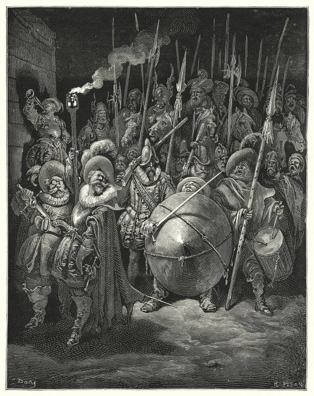 March! quoth Sancho, how do you think I am able to do it? by Gustave Dore