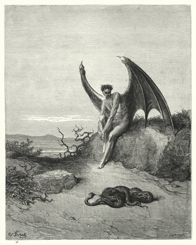Illustration by Gustave Doré for Milton's Paradise Lost, Book IX