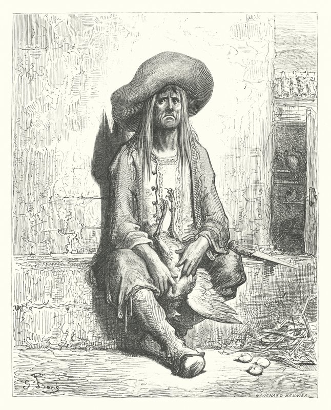 The Fables of La Fontaine: The Hen with the Golden Eggs by Gustave Dore