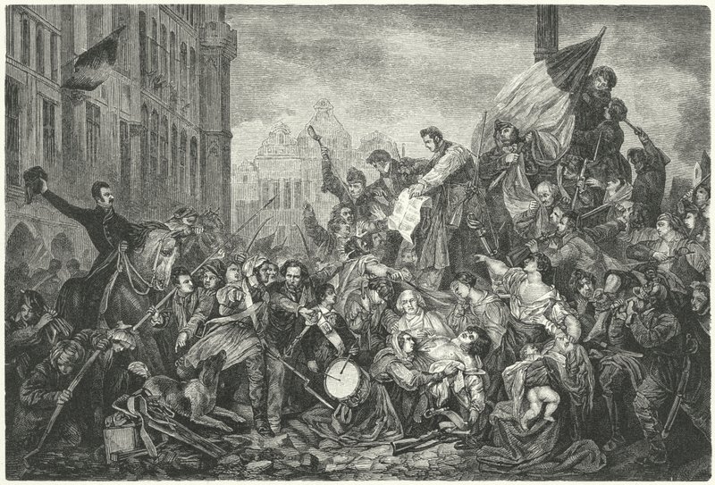 Episode of the Belgian Revolution of 1830 by Gustave Wappers