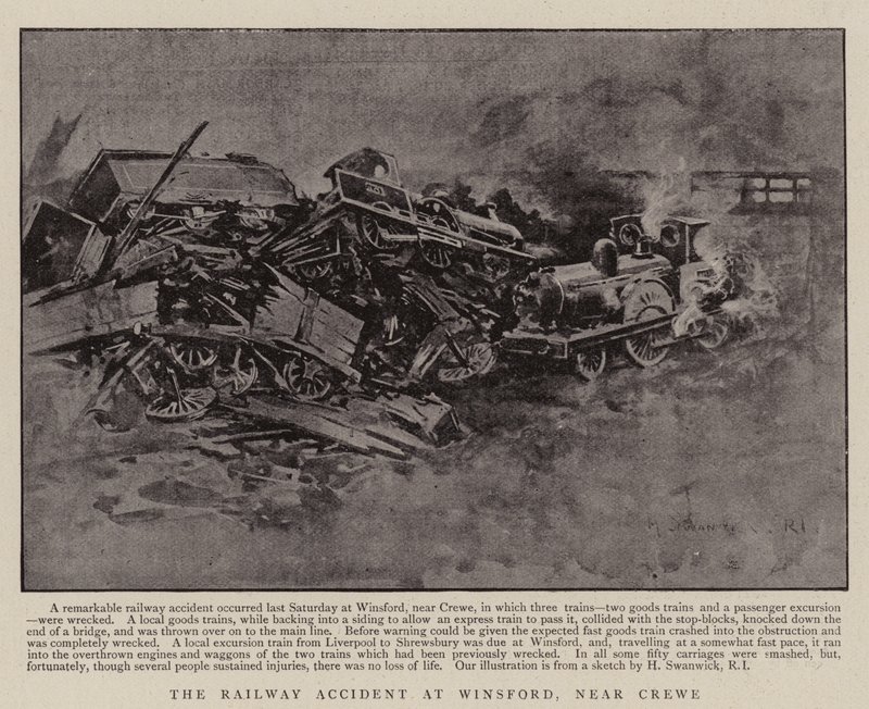 The Railway Accident at Winsford, Near Crewe by H. G. Swanwick