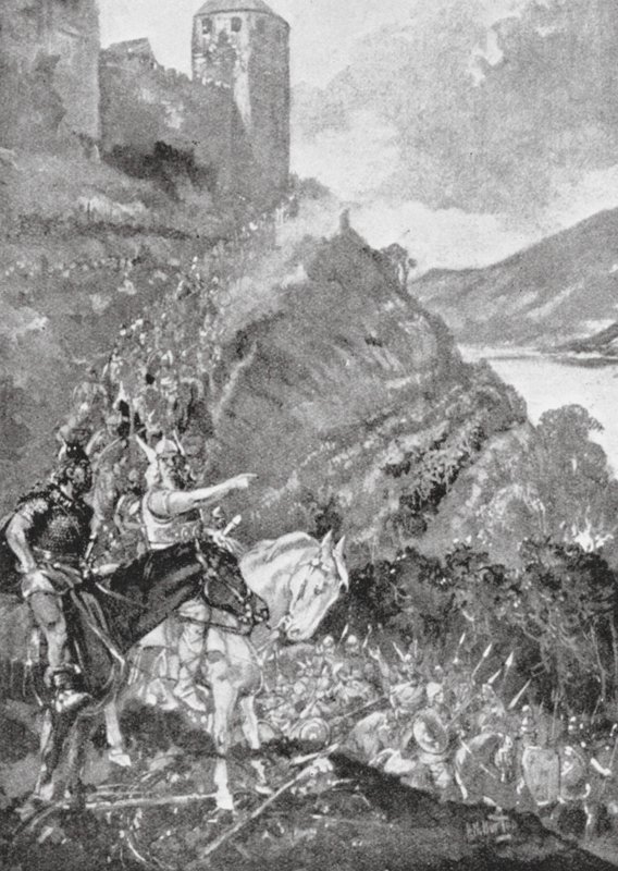 Teutons and Celts Unite in Endeavours to Drive the Romans from Gaul by H. M. (after) Burton