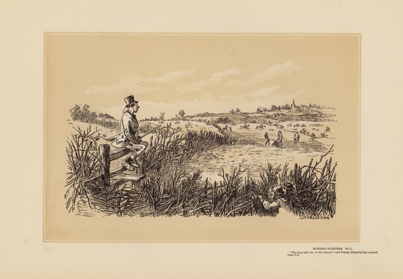 Hunting Sketches, No 7, Tommy Dumpty by Hablot Knight (1815 92) Browne