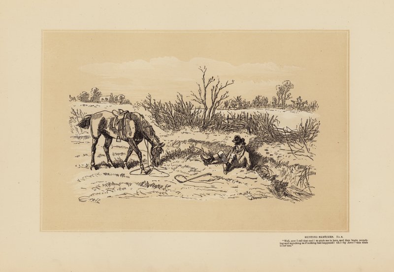 Hunting Sketches, No 8, Decidedly Cool by Hablot Knight (1815 92) Browne