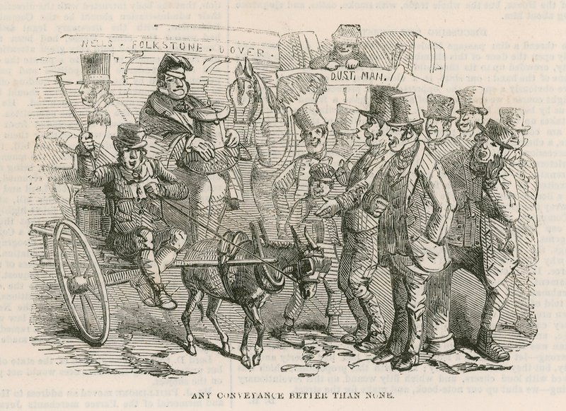 The Great Cab Strike: Any Convenience Better Than None by Hablot Knight Browne