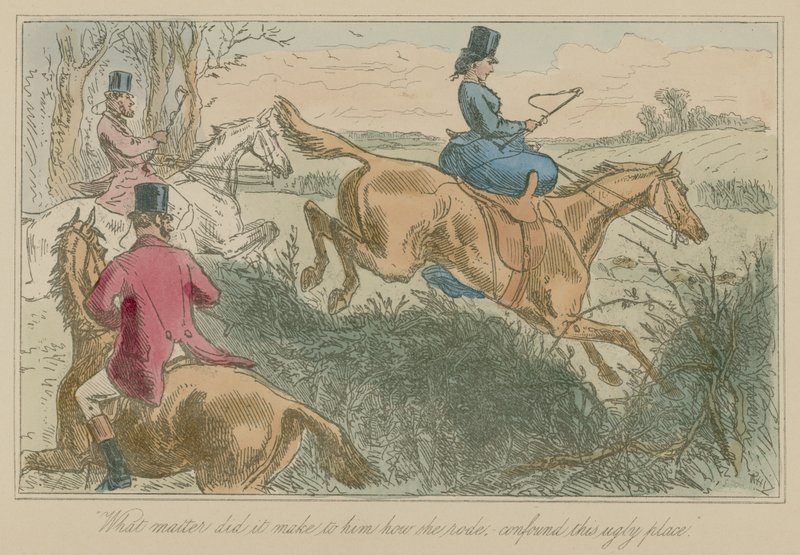 What Matter Did It Make to Him How She Rode, Confound This Ugly Place by Hablot Knight Browne