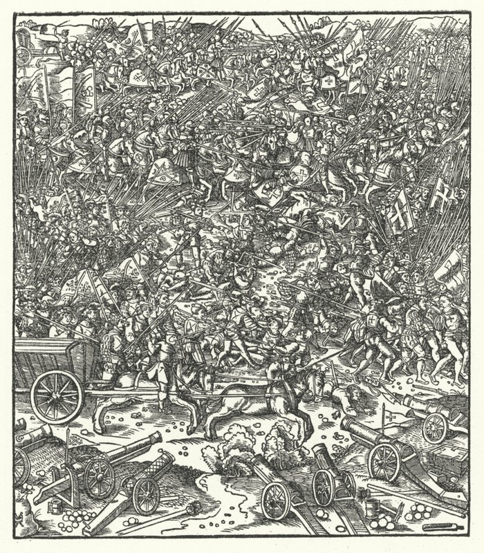 Battle of Guinegate, France, 7 August 1479 by Hans (after) Burgkmair