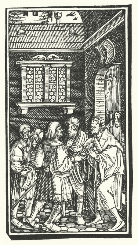 Woodcut from De Remediis Utriusque Fortunae (Remedies for Fortune Fair and Foul) by Petrarch by Hans (after) Burgkmair