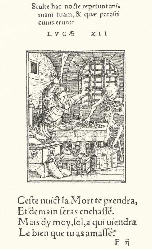 The Miser by Hans (after) Holbein the Younger