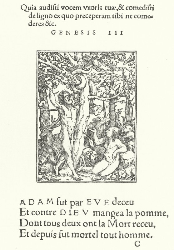 The Temptation (engraving) by Hans (after) Holbein the Younger