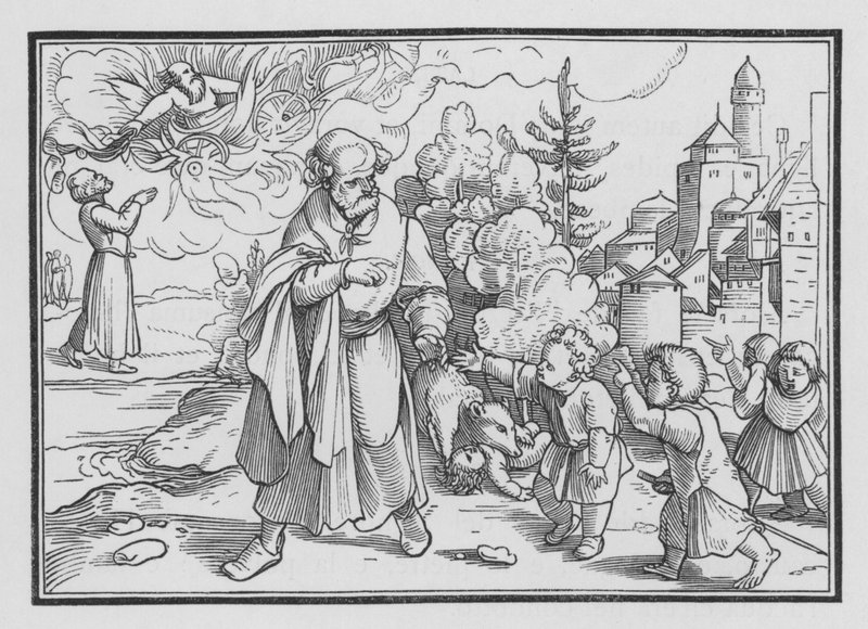 Bears Destroy the Children that Mocked Elisha by Hans after Holbein the Younger