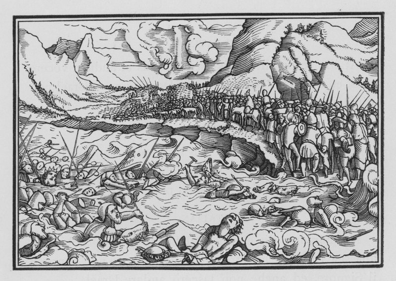 Pharaoh Pursues the Israelites by Hans after Holbein the Younger