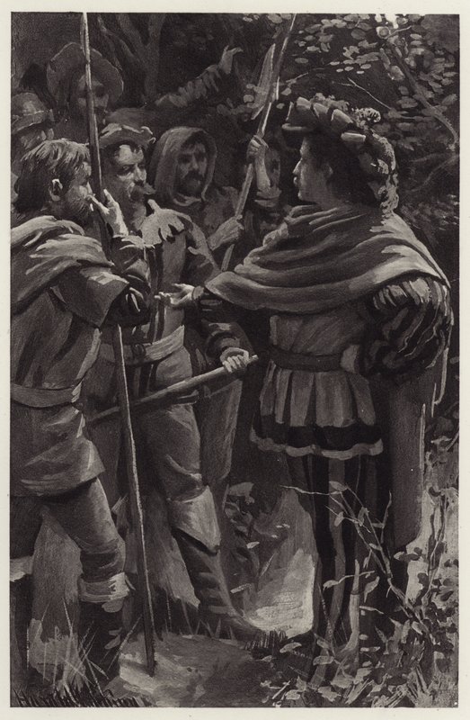 Valentine told them, that he was a man crossed by adversity, that he was going into banishment? by Harold Copping